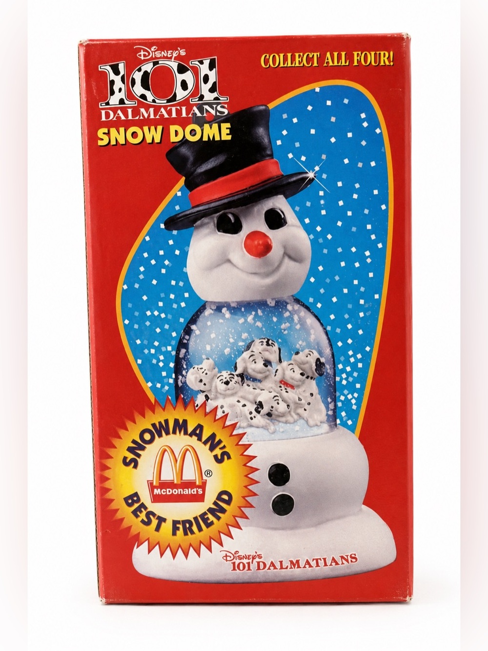 McDonald's 101 Dalmations Snow Dome - 1996 Disney - Snowman’s Best Friend- New